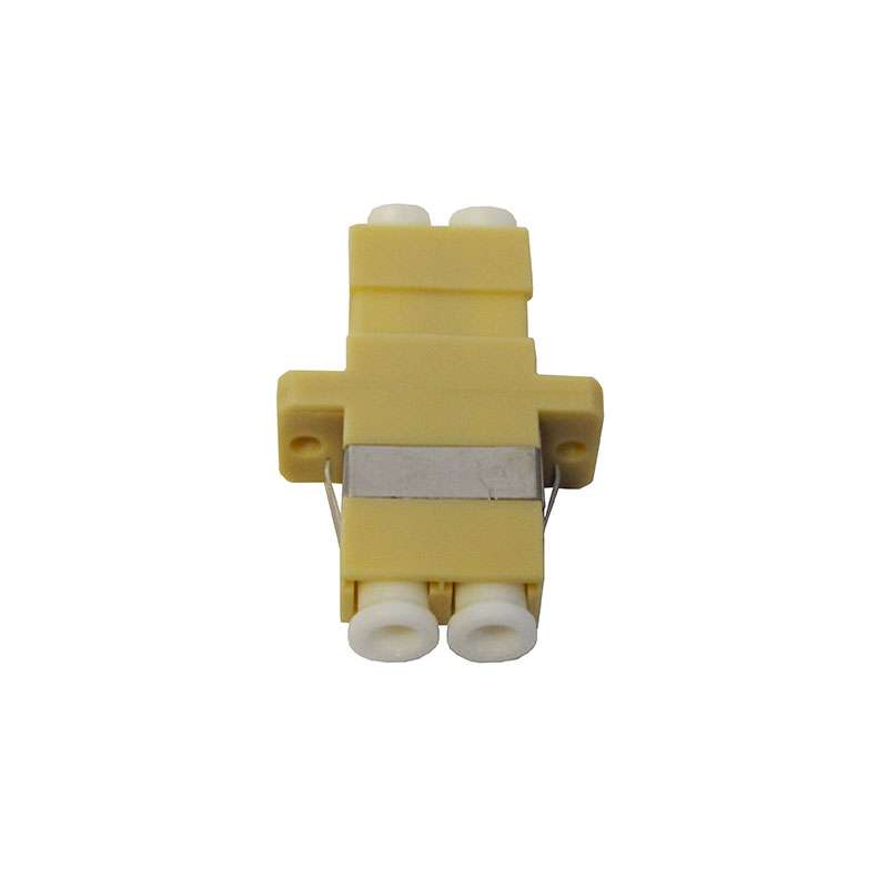 Beige OM1 LC Duplex Multimode Adaptor with Phospher Bronze Alignment Sleeves - 12 Pack