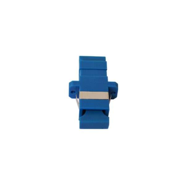 Blue SC Simplex Singlemode Adaptor with Ceramic Alignment Sleeves- 12 pack