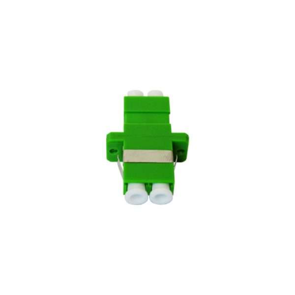 Green LC Angled Duplex Singlemode Adaptor with Ceramic Alignment Sleeves- 12 pack