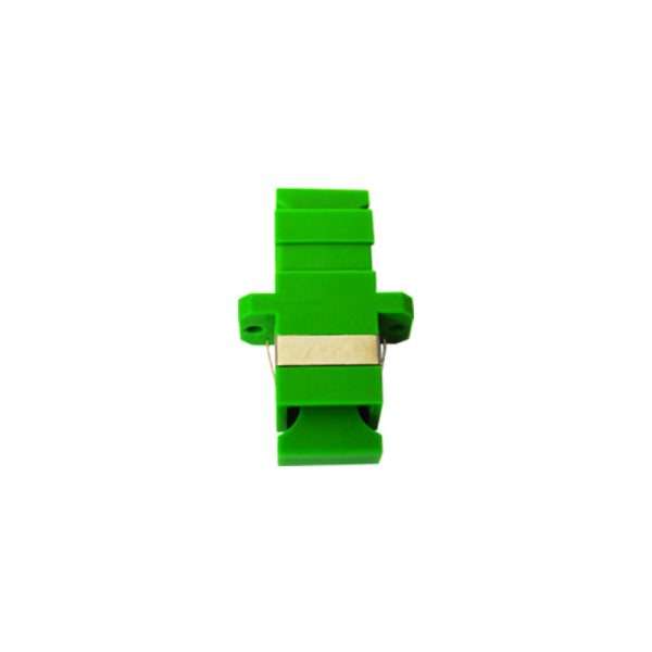 Green SC Angled Simplex Singlemode Adaptor with Ceramic Alignment Sleeves- 12 pack
