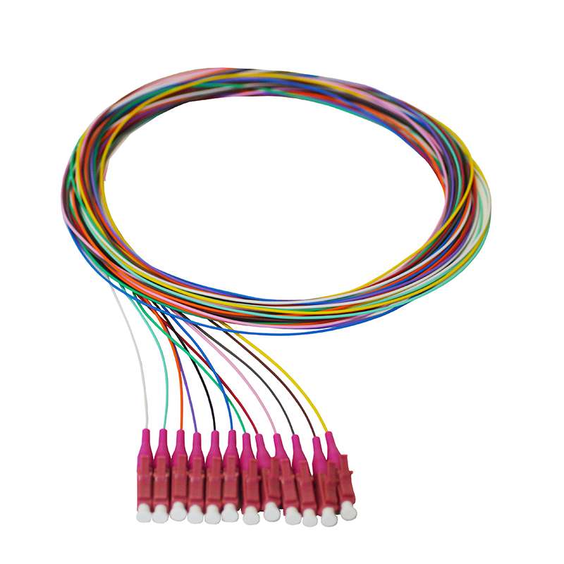 1.5m Multimode LC OM4 900um Pigtails - 12 Colours/12 Pack
