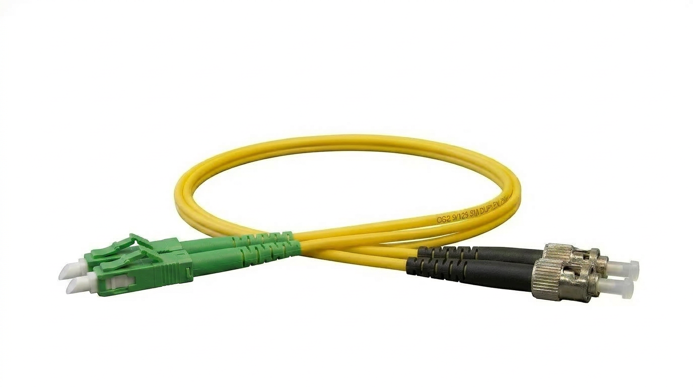 Yellow ST-LCA Singlemode LSZH 2mm Duplex Patch Cable