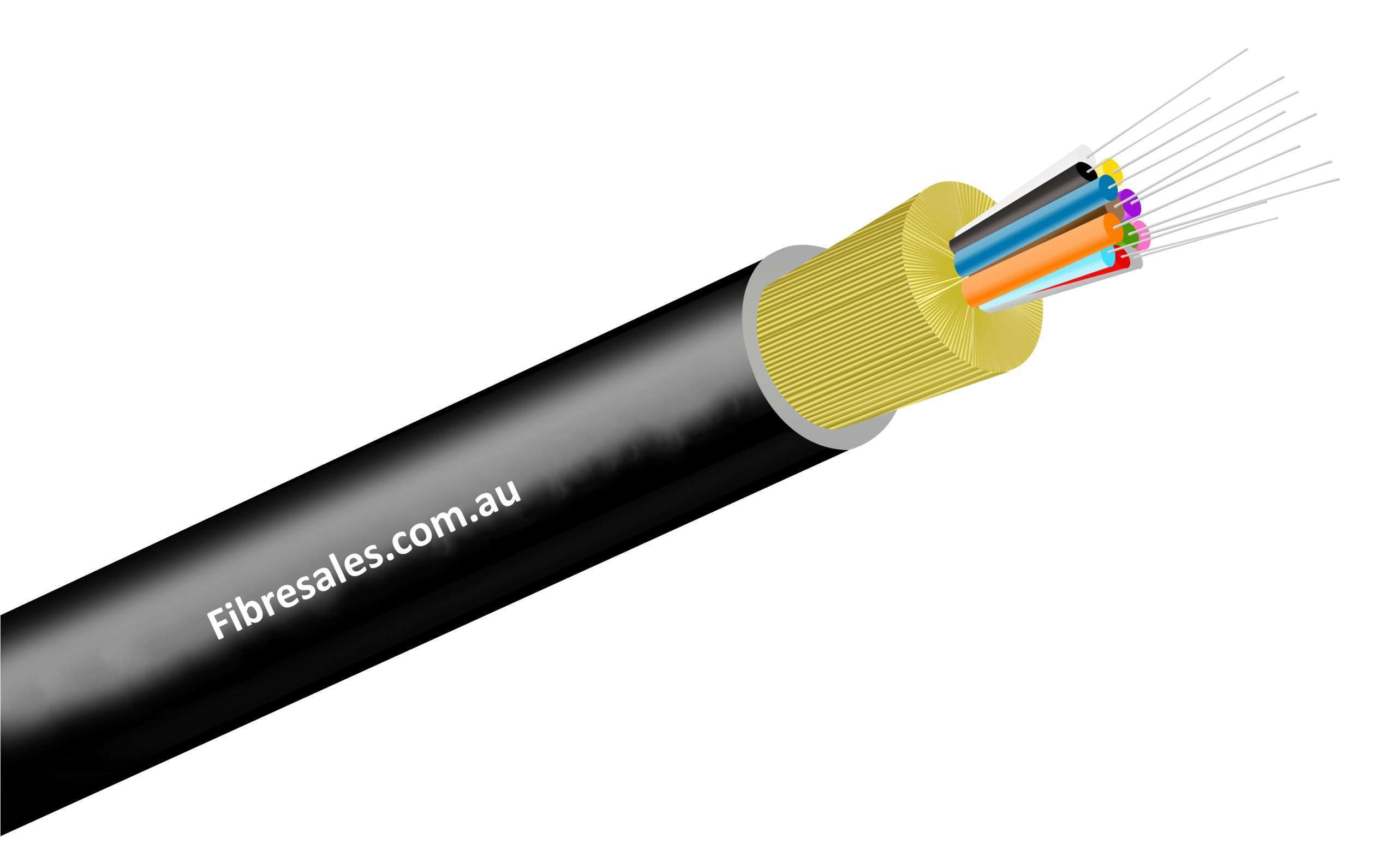 Singlemode Indoor/Outdoor Black LSZH Jacket With Water Blocking Yarn Distribution Fibre Optic Cable/Metre