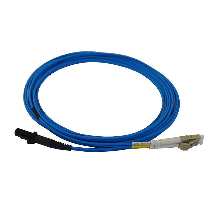 Blue 5 metre MTRJ-LC Multimode OM1 LSZH Duplex Patch Cable - 1 available