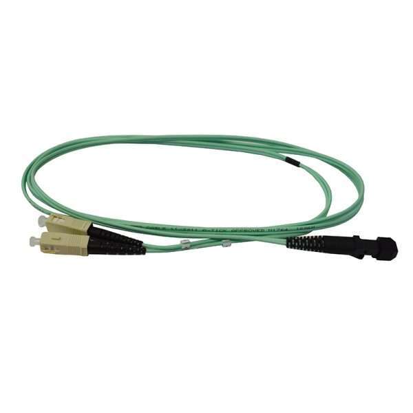 1 metre Aqua SC-MTRJ Multimode OM3 LSZH Duplex Patch Cable - 1 available