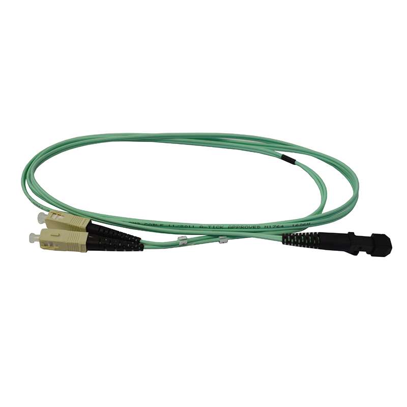 1 metre Aqua SC-MTRJ Multimode OM3 LSZH Duplex Patch Cable - 1 available