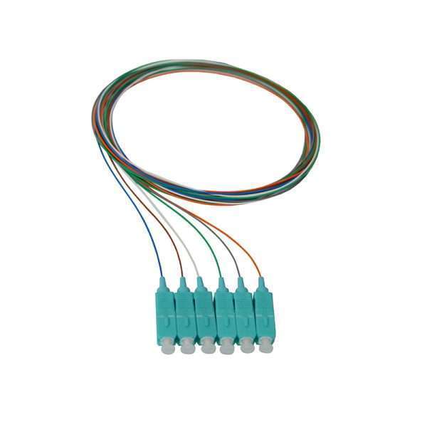 1.5m SC Multimode OM3 900um Pigtails - 6 Colours/6 Pack