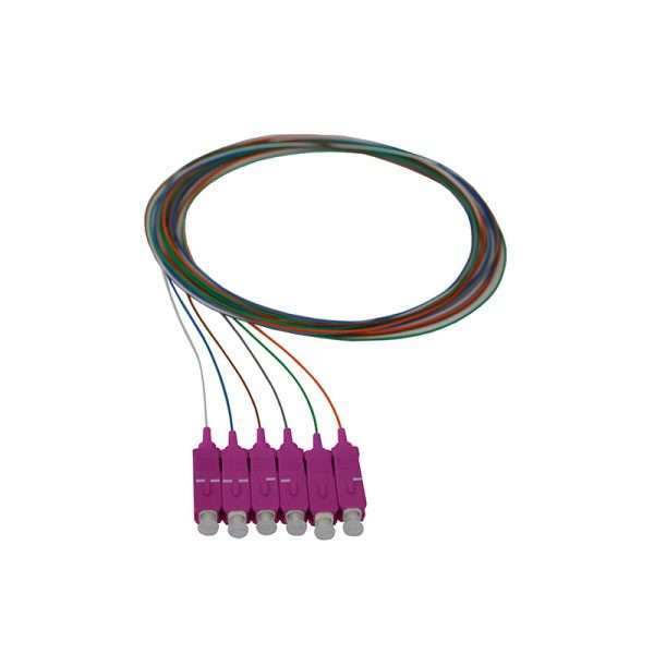 1.5m Multimode OM4 900um Pigtails - 6 Colours/6 Pack