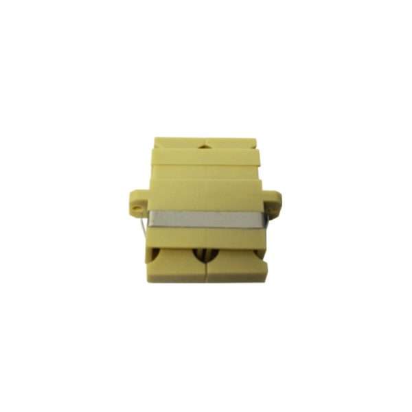 Beige OM1SC Duplex Multimode Adaptor with Phospher Bronze Alignment Sleeves - 12 Pack