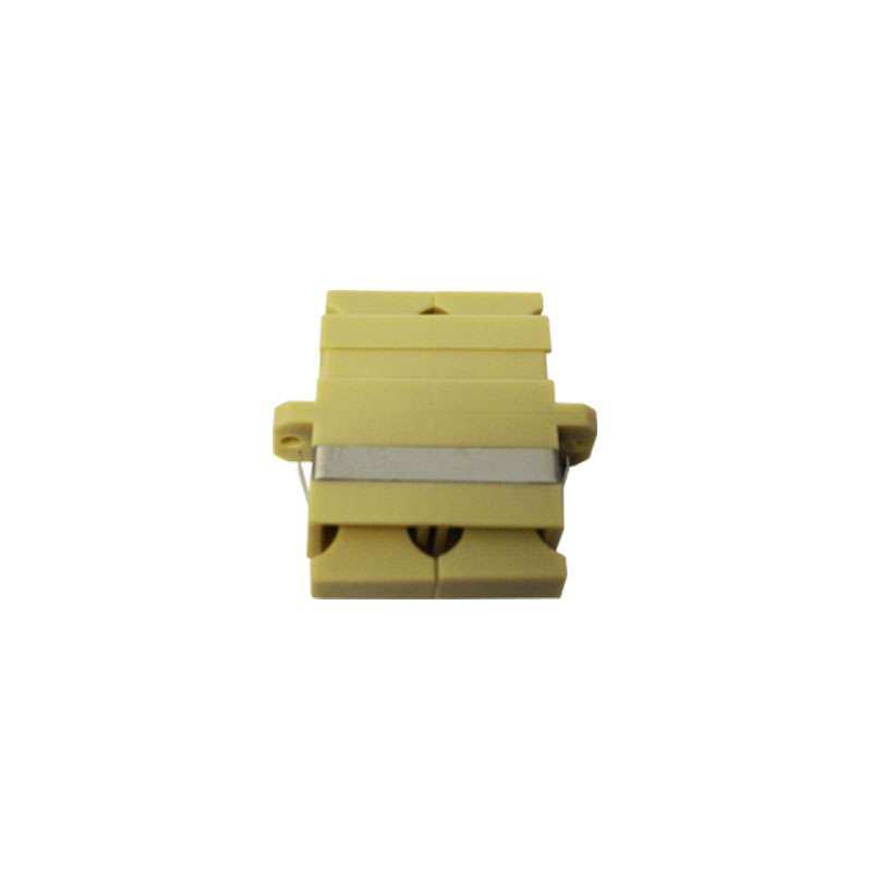 Beige OM1SC Duplex Multimode Adaptor with Phospher Bronze Alignment Sleeves - 12 Pack