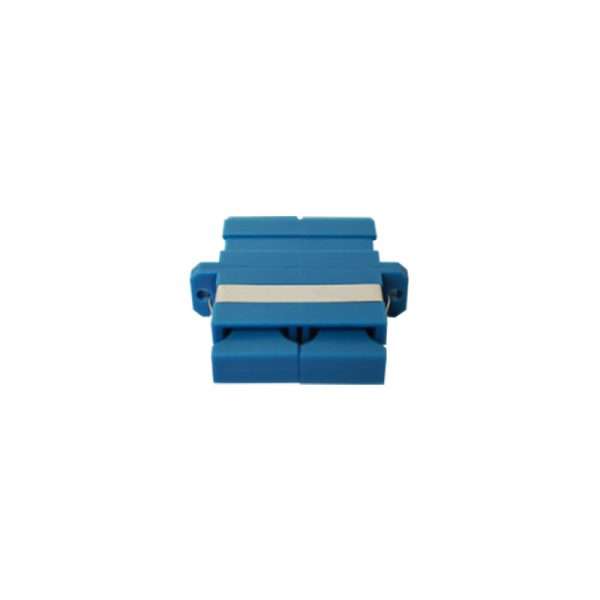 Blue SC Duplex Singlemode Adaptor with Ceramic Alignment Sleeves- 12 pack