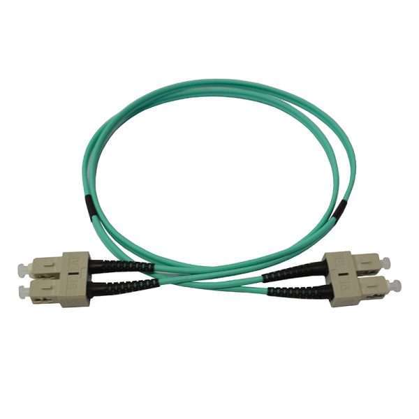 Aqua SC-SC Multimode OM3 Bend Insensitive G651.1Duplex Patch Cable