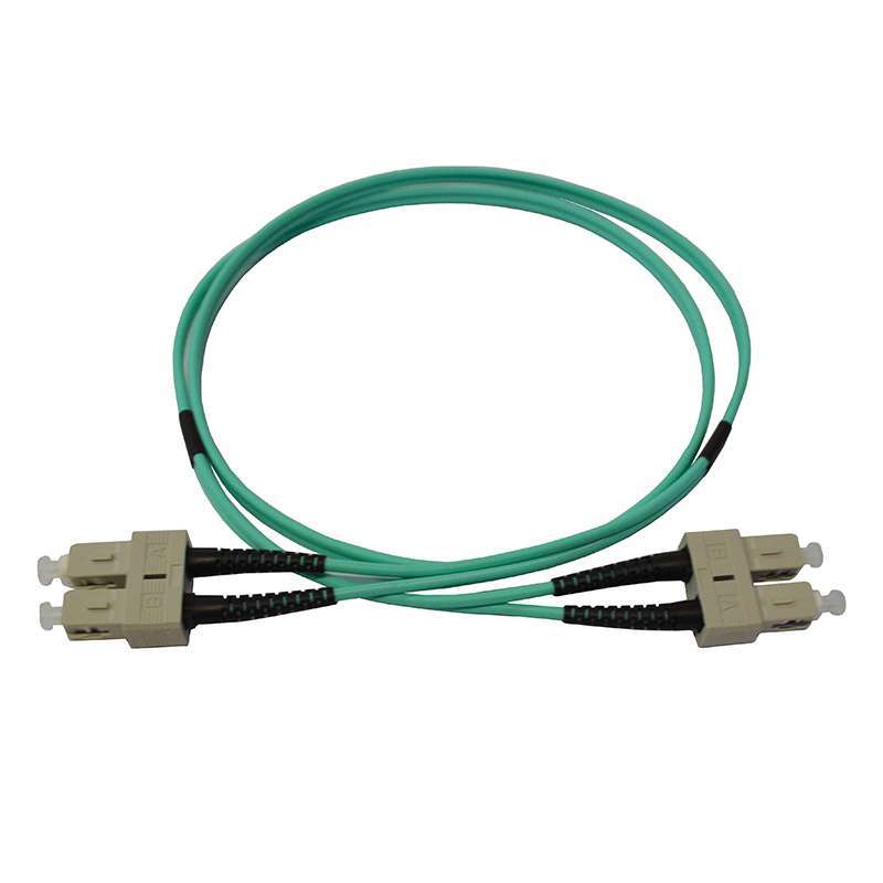 Aqua SC-SC Multimode OM3 Bend Insensitive G651.1Duplex Patch Cable
