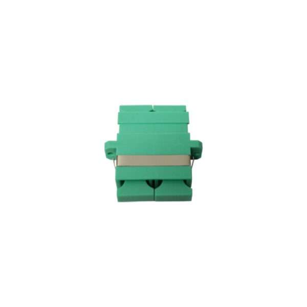 Aqua OM3 SC Duplex Multimode Adaptor with Phospher Bronze Alignment Sleeves - 12 Pack