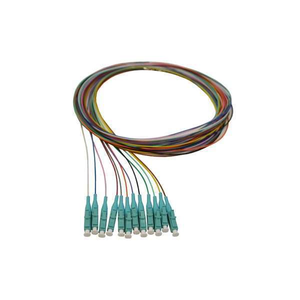 1.5m LC Multimode OM3 900um Pigtails - 12 Colours/12 Pack