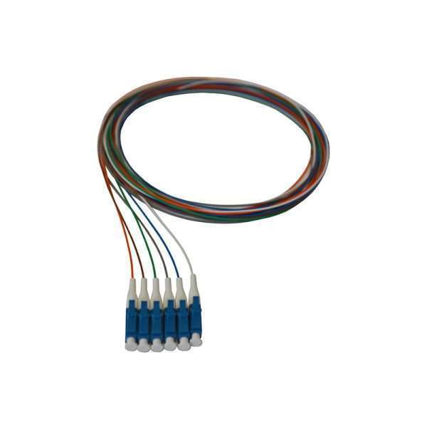 1.5m LC Singlemode 900um Pigtails - 6 Colours/6 Pack