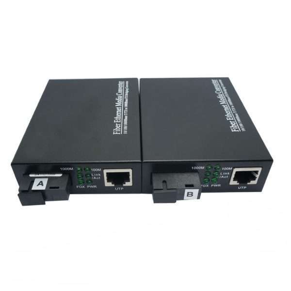 Media Converter - RJ45 - 10/100Base-TX to 100Base-FX - Singlemode 1310/1550nm BiDi - Pair - 20km