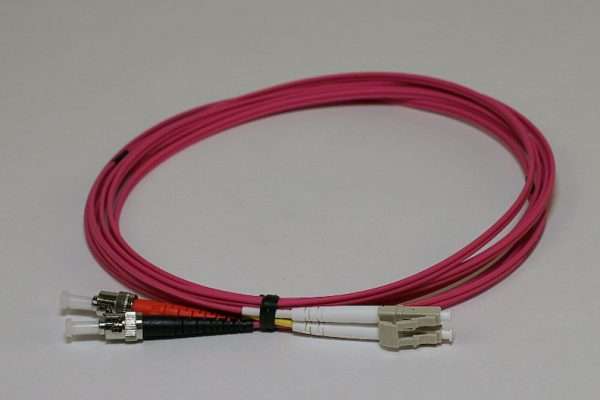 Erika Violet ST-LC Multimode OM4 Bend Insensitive G651.1 Duplex Patch Cable