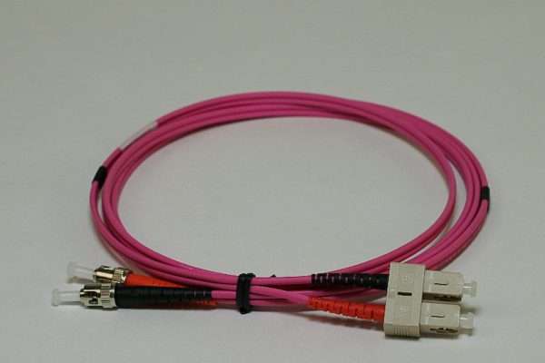 Erika Violet ST-SC Multimode OM4 Bend Insensitive G651.1 Duplex Patch Cable