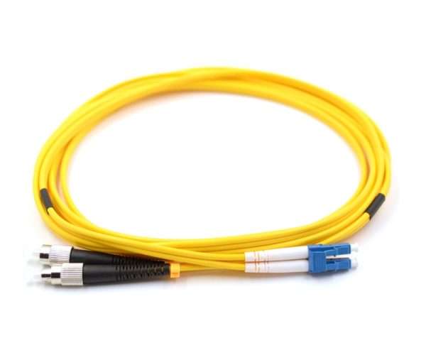 Yellow FC-LC Singlemode Bend Insensitive Glass G657.A2 LSZH Duplex Patch Cable