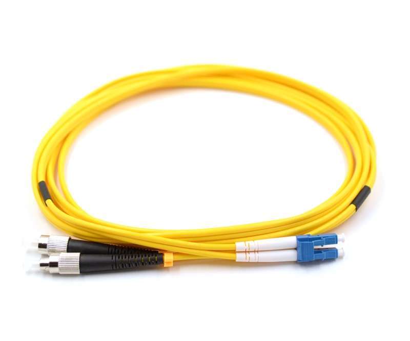 Yellow FC-LC Singlemode Bend Insensitive Glass G657.A2 LSZH Duplex Patch Cable
