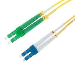 Yellow LC-LCA Singlemode Bend Insensitive Glass G657.A2 LSZH Duplex Patch Cable