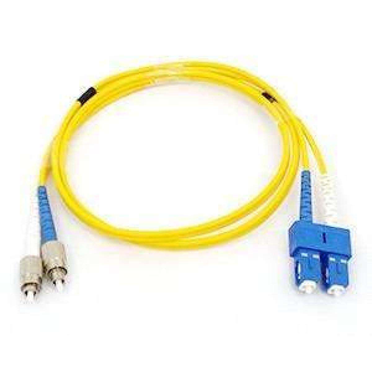 Yellow SC-FC Singlemode Bend Insensitive Glass G657.A2 LSZH Duplex Patch Cable
