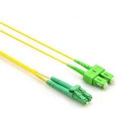 Yellow SCA-LCA Singlemode Bend Insensitive Glass G657.A2 LSZH Duplex Patch Cable