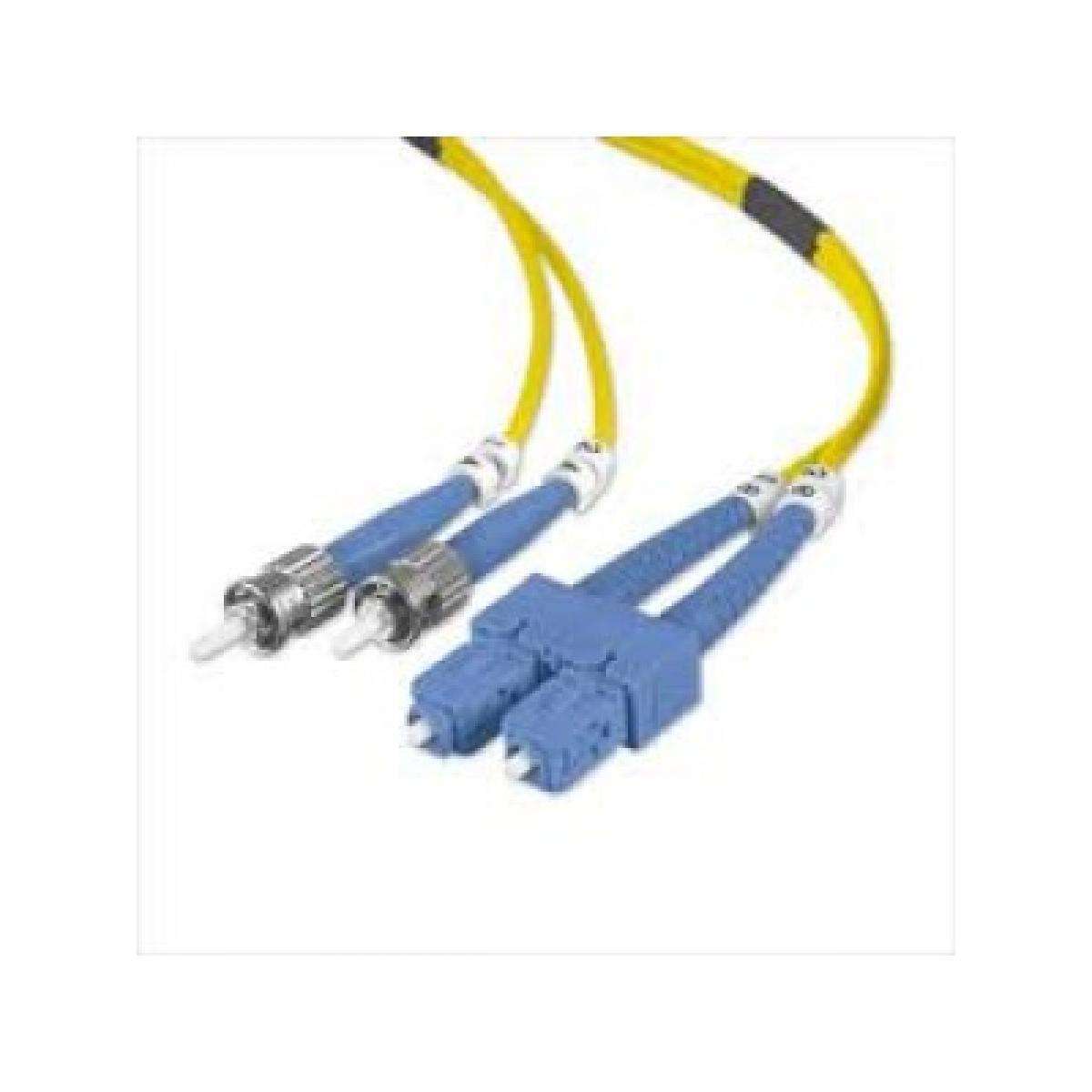 Yellow ST-SC Singlemode Bend Insensitive Glass G657.A2 LSZH Duplex Patch Cable