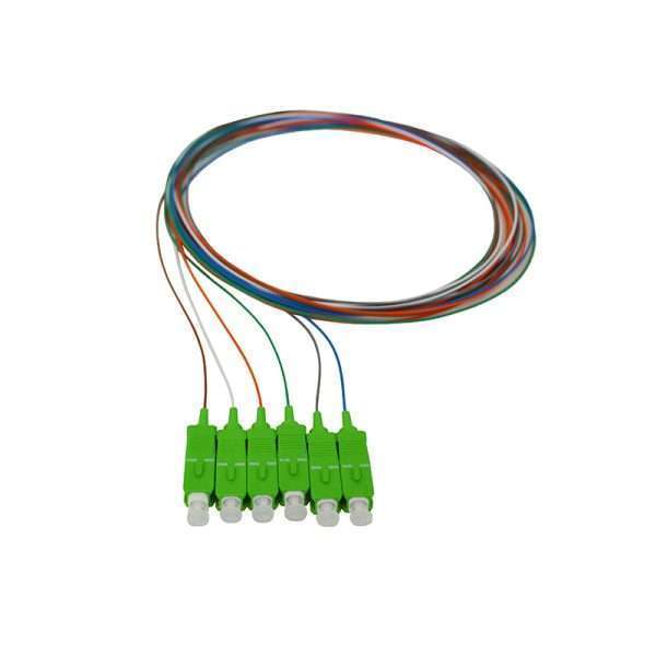 1.5m SCA Singlemode 900um Pigtails - 6Colours/6 Pack