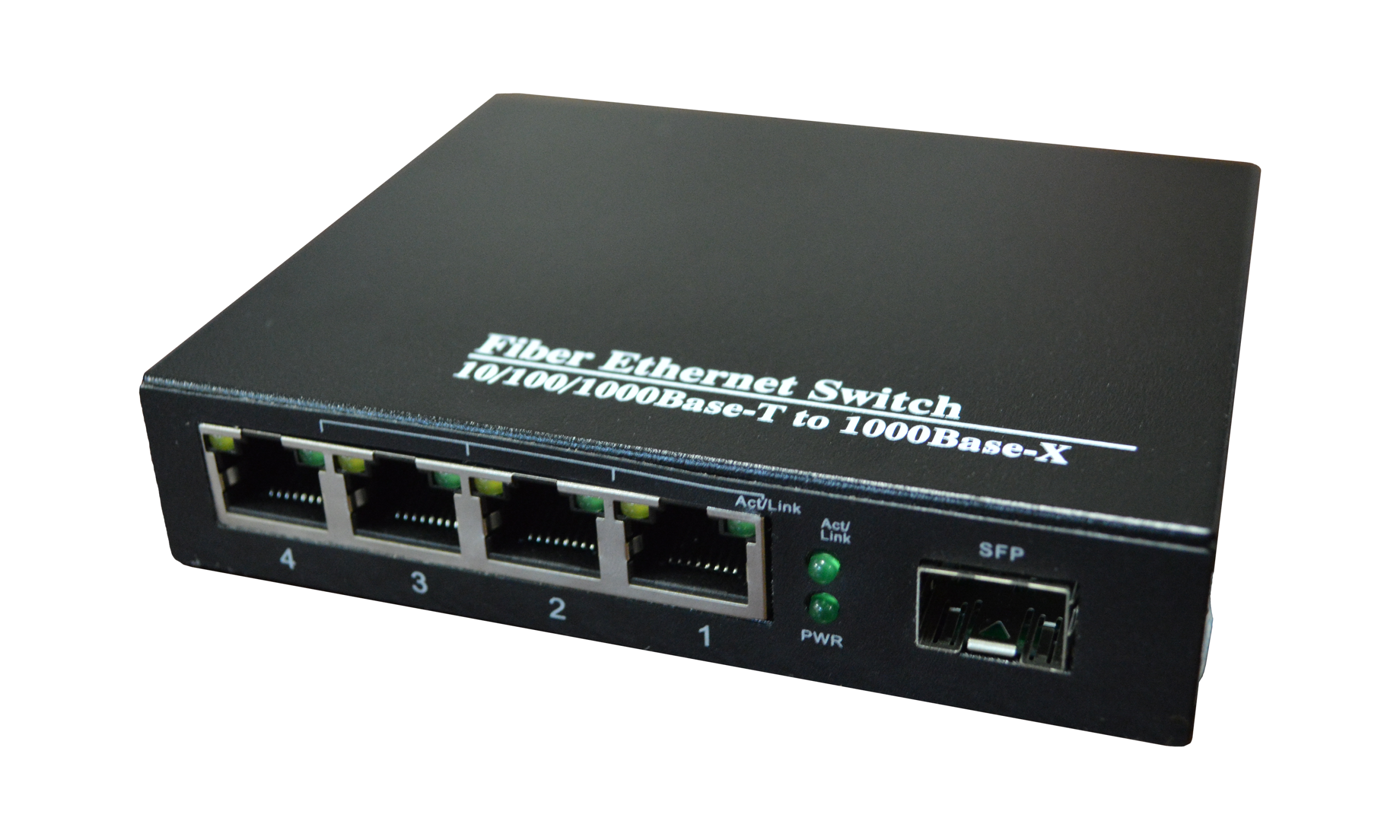 Media Converter - 4xRJ45 - 10/100/1000Base-TX to 1x SFP module -supplied without SFP