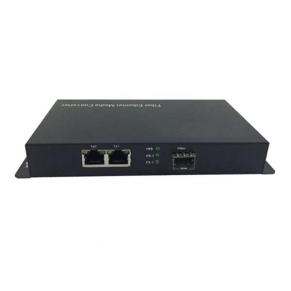 Media Converter - 2xRJ45 - 10/100/1000Base-TX to 2x SFP module -supplied without SFP