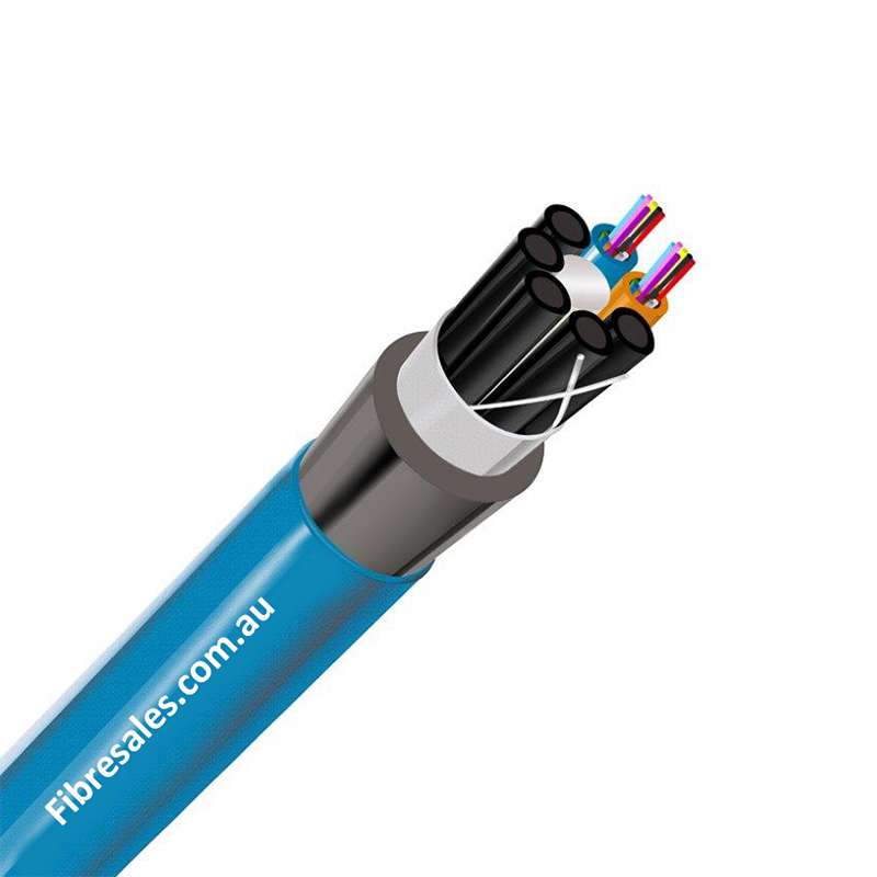 13 Metres 6 Fibre OM1 Loose Tube Blue Nylon Jacket Fibre Optic Cable - 2 available