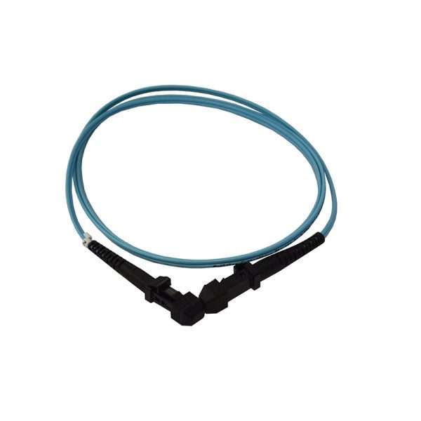 2 Metre Aqua MTRJ-MTRJ Multimode OM3 LSZH Duplex Patch Cable - 2 available