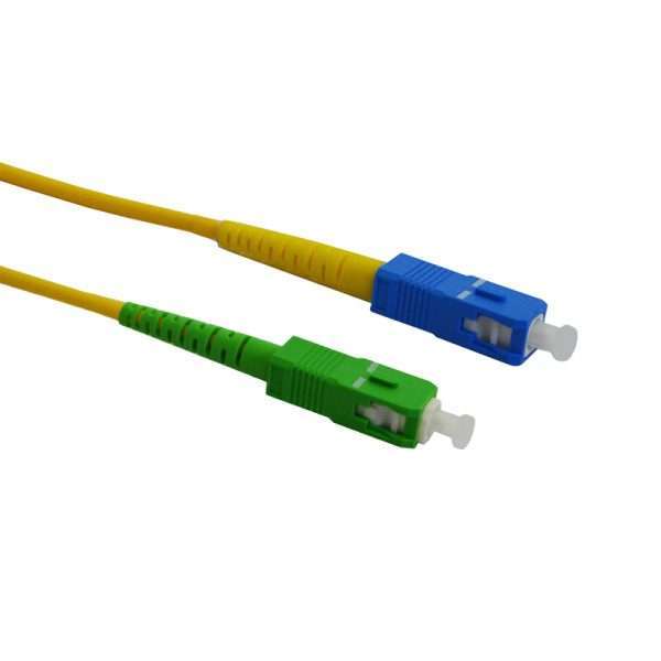 Yellow SC-SCA Singlemode LSZH Simplex Patch Cable