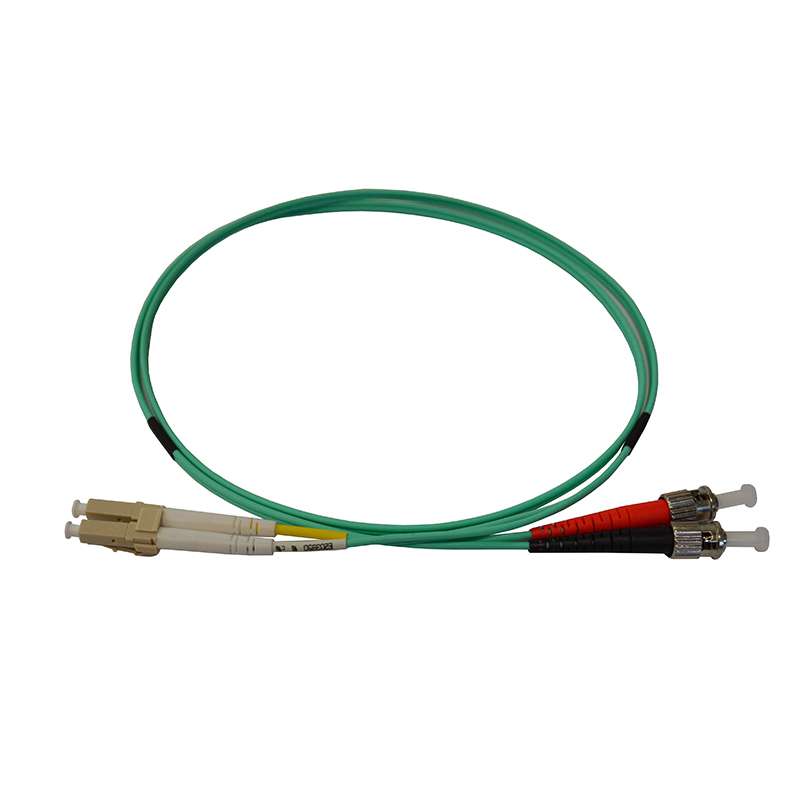 Aqua ST-LC Multimode OM3 Bend Insensitive G651.1 Duplex Patch Cable