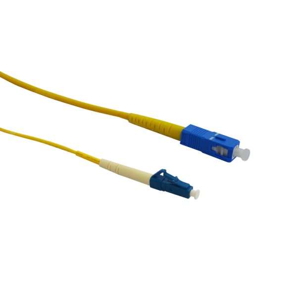Yellow SC-LC Singlemode Bend Insensitive Glass G657.A2 LSZH Simplex Patch Cable