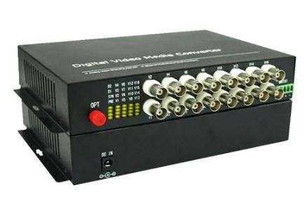 Media Converter 16 Channel Video Digital Media Converter - Singlemode (set/pair)
