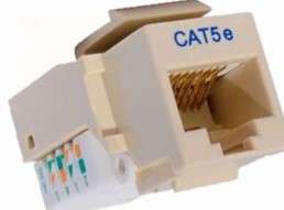 Keystone 110 Jack Cat5E, UTP 90 degree