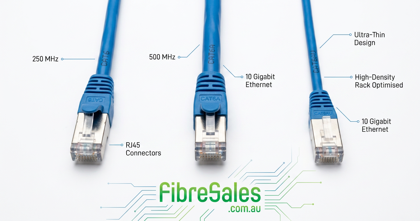CAT6 vs CAT6A vs CAT6AU Ethernet patch cable comparison