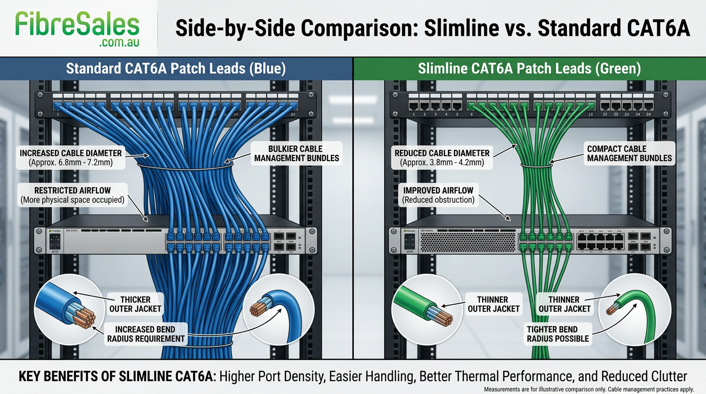 slimline vs standard patch leads