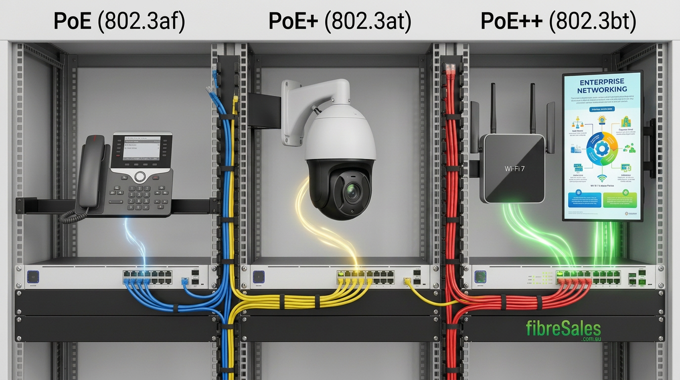 PoE vs PoE+ vs PoE++
